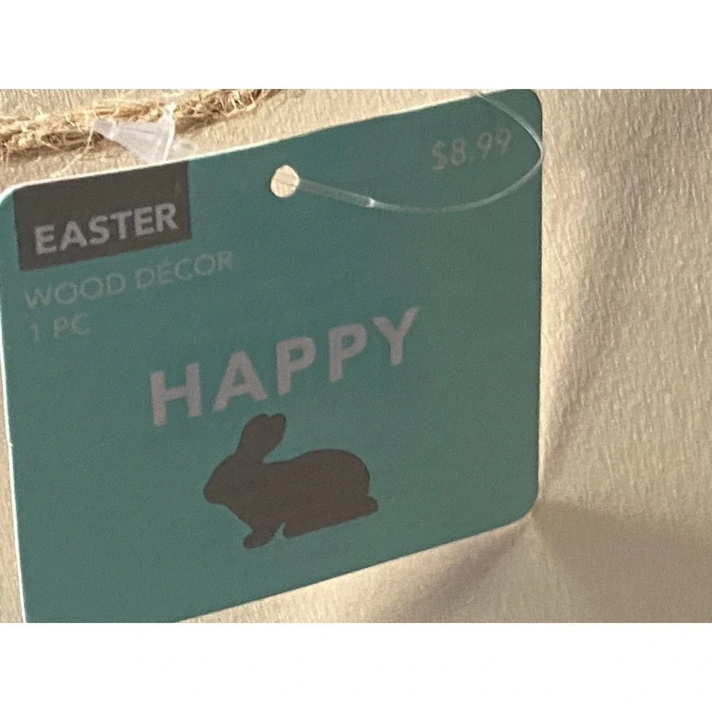JAS Craft Easter Wood Wall Decor 3pc Set Bunny Duck Sign White Neutral Modern